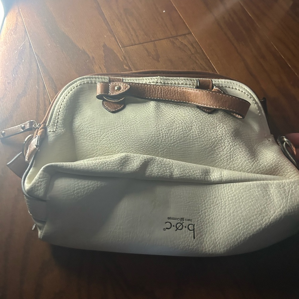 B.O.C. Tan and Cream Crossbody Bag